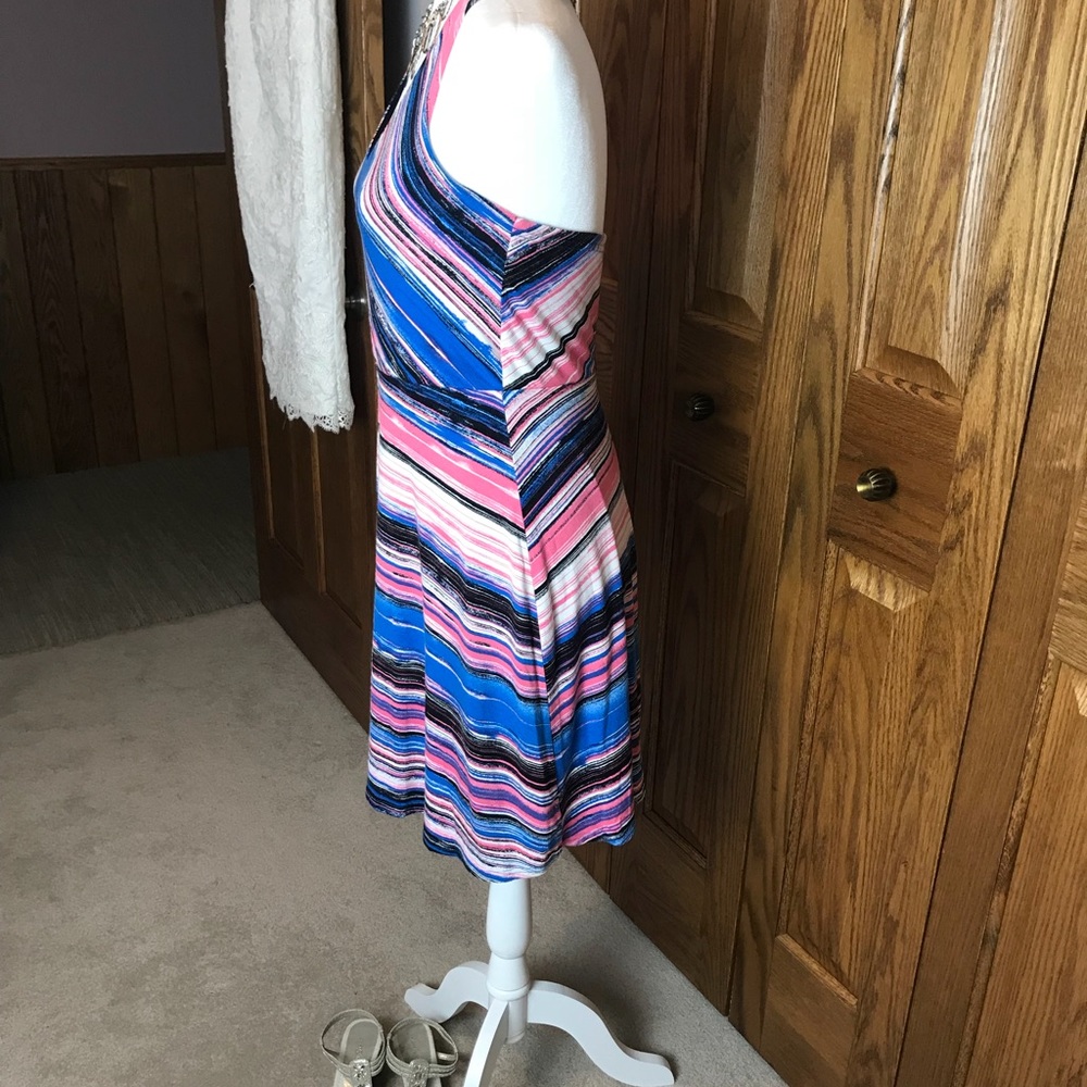 I ❤️Ronson Mult-Color Halter Top Sun Dress - Picture 3 of 8